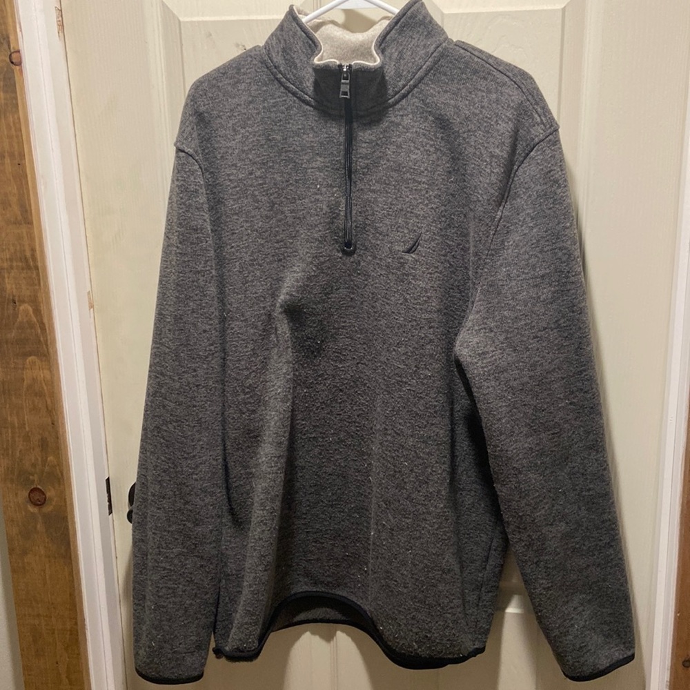 Nautical fleece 1/4 zip pull over good shape